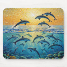 Dolphins At Sunset l