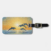 Dolphins At Sunset