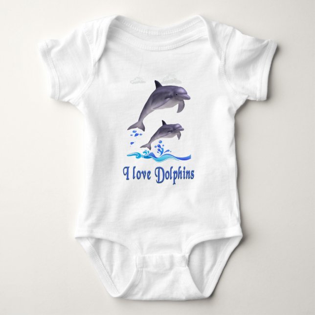 Dolphins Baby Bodysuit (Front)