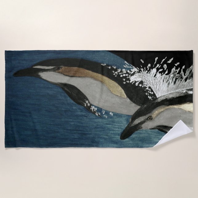 Dolphins  beach towel (Front)