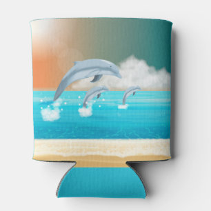 dolphins breaching in the ocean can cooler