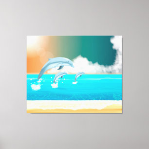 Dolphins Canvas Print