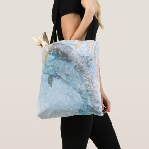 Dolphins Coastal Living Tote Bag