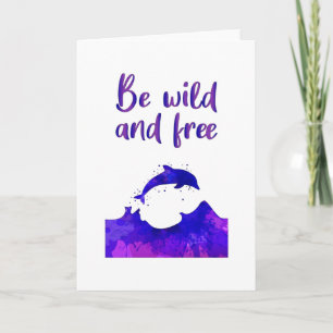 Dolphins Dolphin Ocean Sea Animal Fish Funny Gift Card