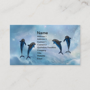 Dolphins fantasy business card