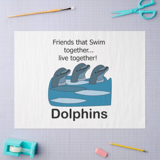 Dolphins Friendship  Tissue Paper (Craft)
