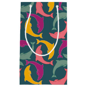 Dolphins Green Small Gift Bag