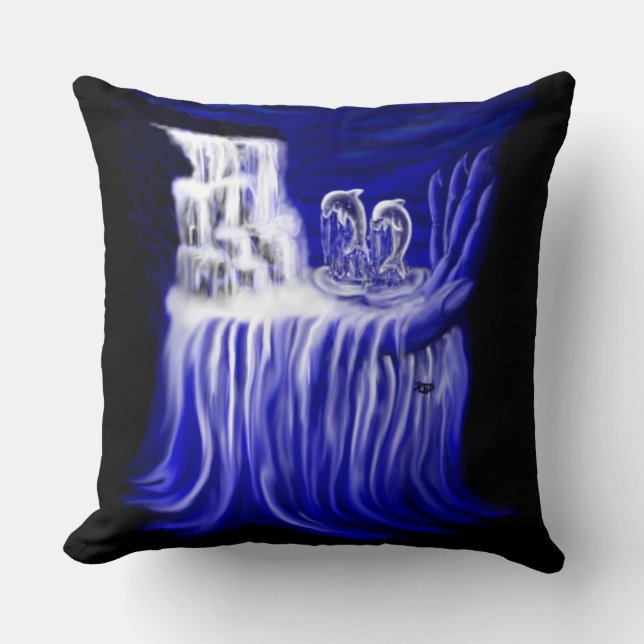 Dolphins , Hand of Times  Cushion (Front)