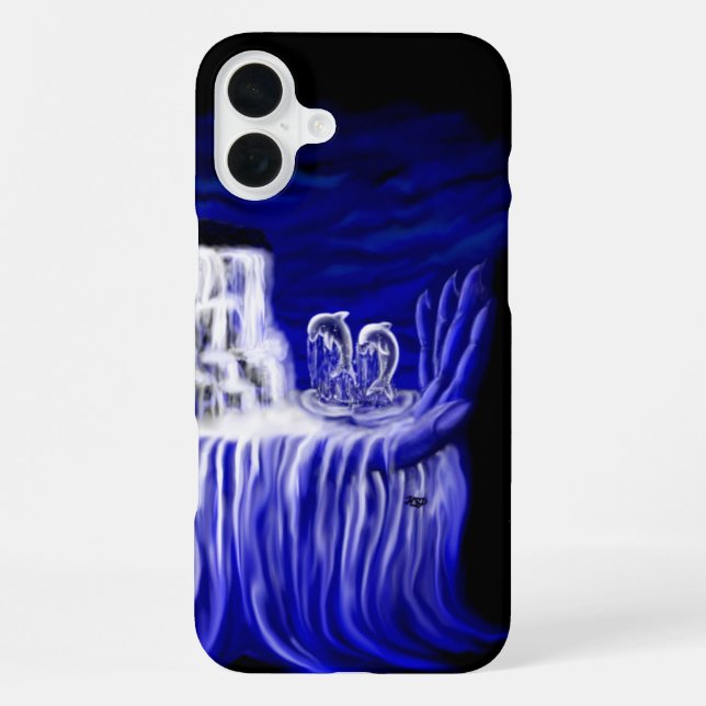 Dolphins , Hand of Times iPhone Case (Back)