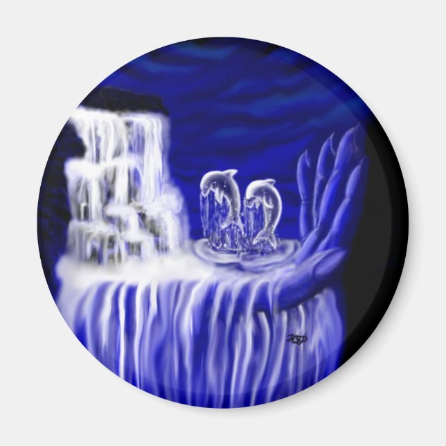 Dolphins , Hand of Times Magnet (Front)