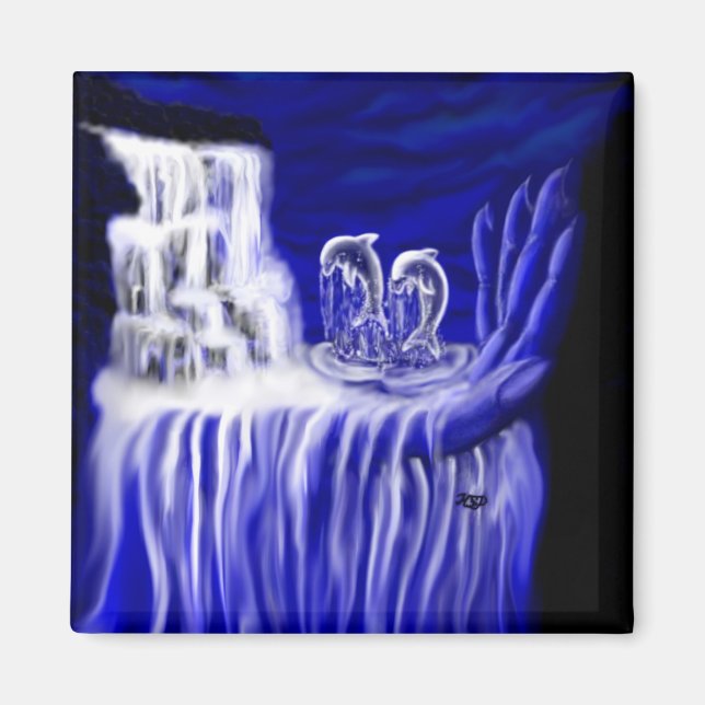 Dolphins , Hand of Times Magnet (Front)