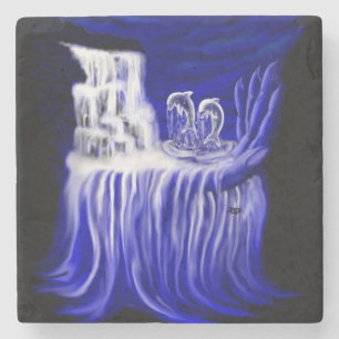 Dolphins , Hand of Times Stone Coaster