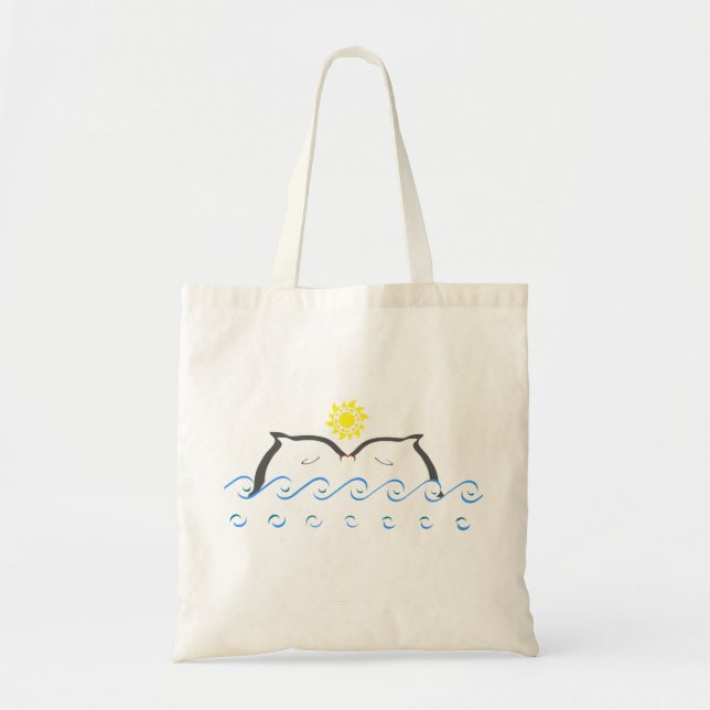 Dolphins in Love Tote Bag (Front)