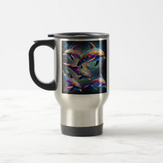 Dolphins in Space Travel Mug