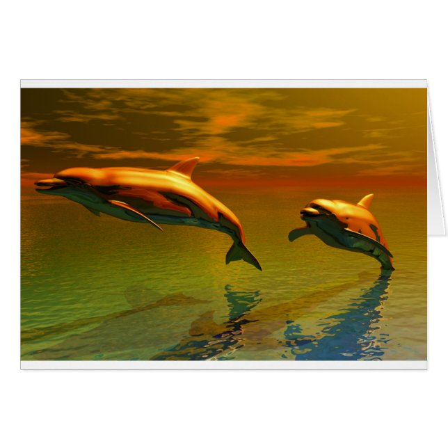Dolphins in sunset (Front Horizontal)
