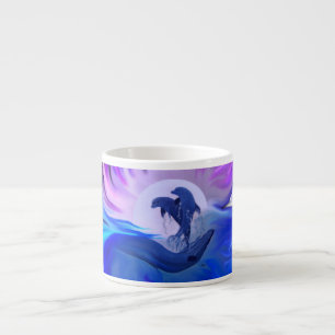 Dolphins in the Moonlight Espresso Cup