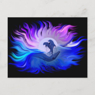 Dolphins in the Moonlight Holiday Postcard