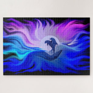 Dolphins in the Moonlight Jigsaw Puzzle
