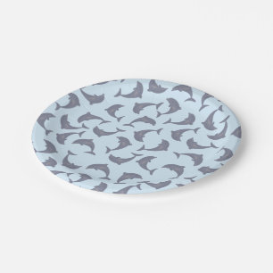 Dolphins in the Sea Pattern Paper Plate