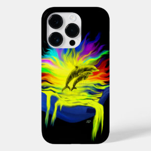 Dolphins in the Sunshine with Hand Case-Mate iPhone 14 Pro Case