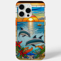 Dolphins Jumping at Sunset on the Ocean