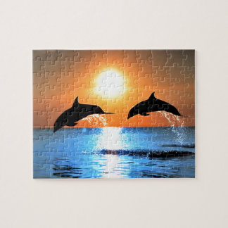 Dolphins Leaping Jigsaw Puzzle