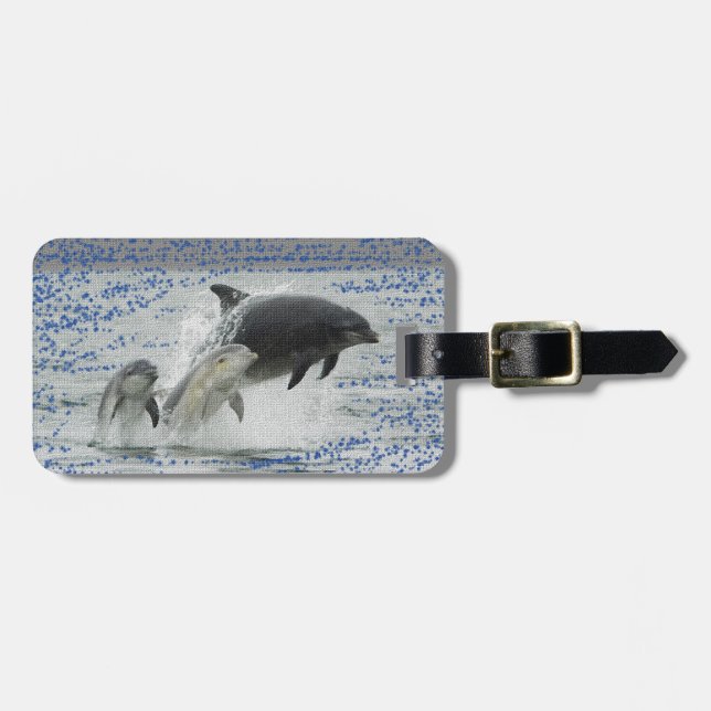 Dolphins Luggage Tag (Front Horizontal)