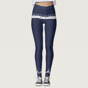 Dolphins Navy and White Leggings