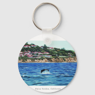 Dolphins Near Palos Verdes Key Ring