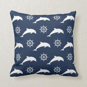 Dolphins On Parade Pattern Cushion