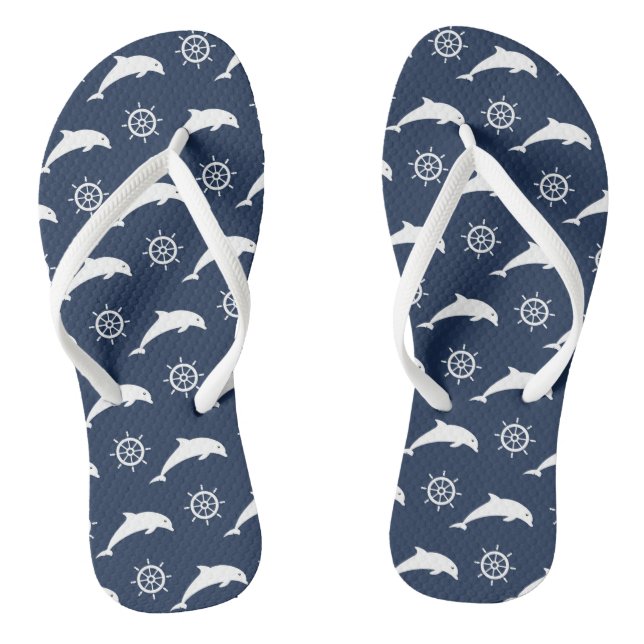 Dolphins On Parade Pattern Jandals (Footbed)