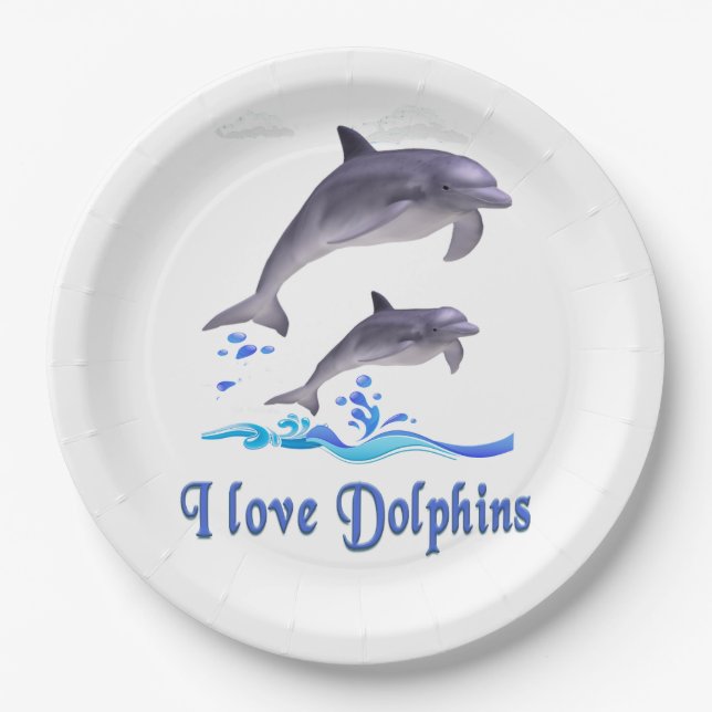 Dolphins Paper Plate (Front)