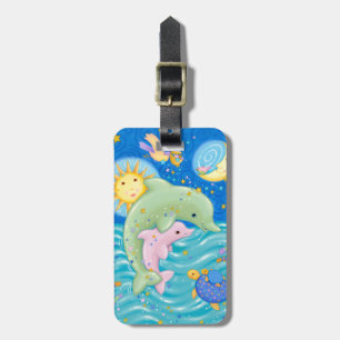 Dolphins Play Luggage Tag