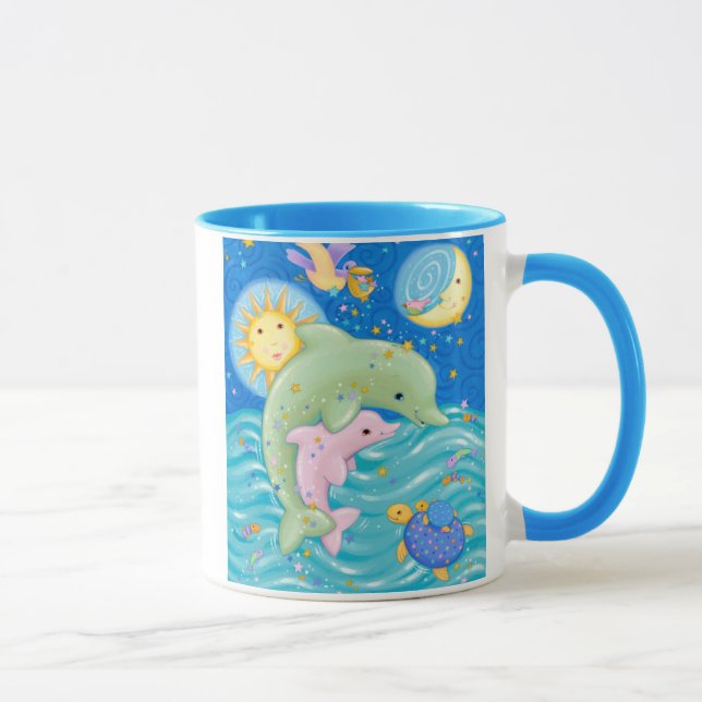 Dolphins Play Mug (Right)
