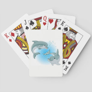Dolphins Playing Cards