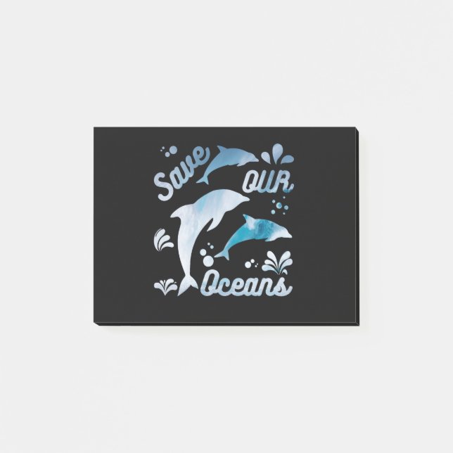 Dolphins / Save Our Oceans Post-it Notes (Front)