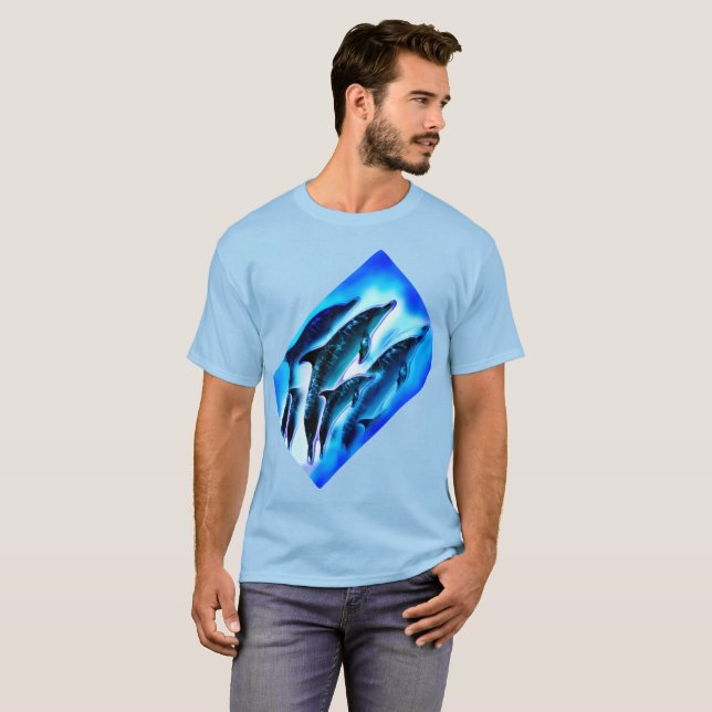 Dolphins sea animals holiday T-Shirt (Front Full)