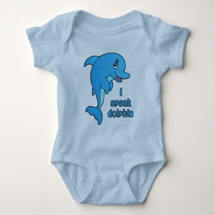 Dolphins Speak Dolphin Blue Infants Creeper