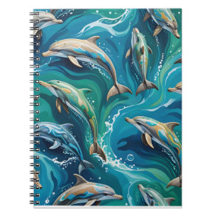 Dolphins swim  notebook