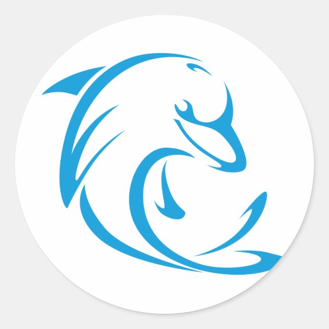Dolphins T Shirt | Cool Dolphins T Shirt Logo Classic Round Sticker (Front)