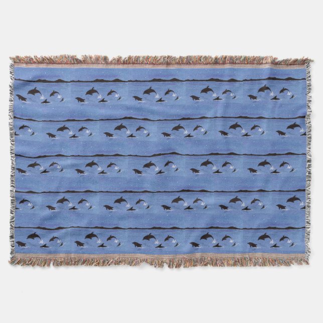 Dolphins Throw Blanket (Front)