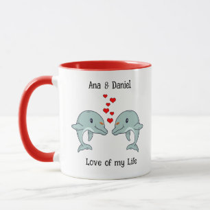 Dolphins, totally cute, love of my life mug