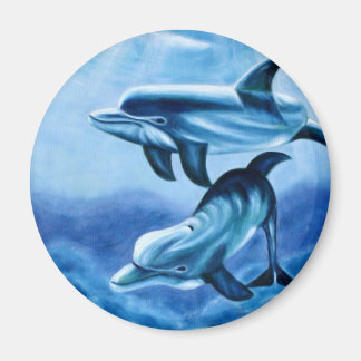 Dolphins Tropical Fish Magnet