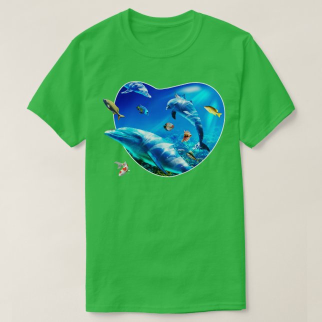 Dolphins Underwater 2 T-Shirt (Design Front)