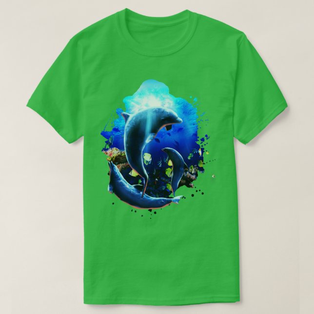 Dolphins Underwater T-Shirt (Design Front)