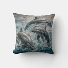 Dolphins Watercolor Painting