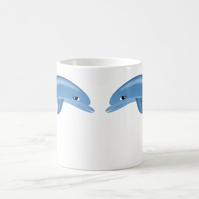 Dolphins White Coffee Mug (Center)