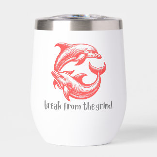 Dolphins Wine Tumbler