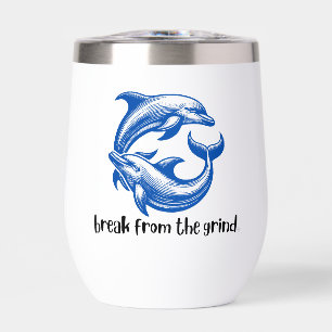 Dolphins Wine Tumbler
