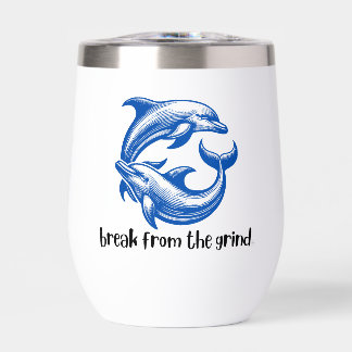 Dolphins Wine Tumbler